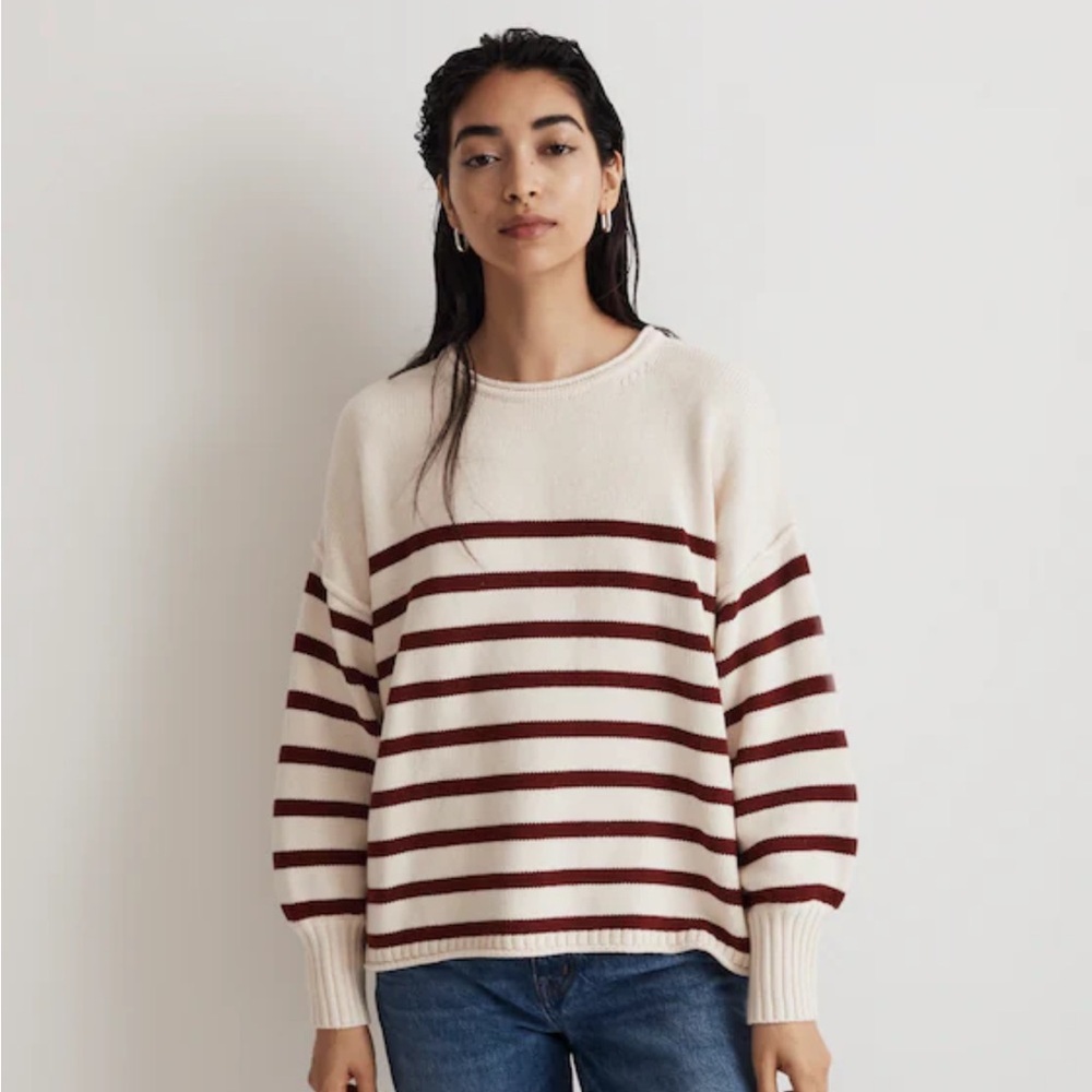 Madewell Conway Pullover Sweater! 100% cotton, Like New! - Picture 3 of 10